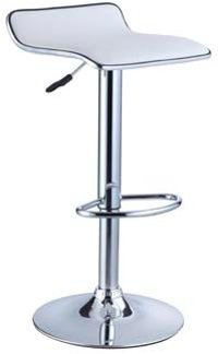 White/Chrome Adjustable Bar Stool (Set of 2)