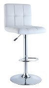 White/Chrome Adjustable Bar Stool