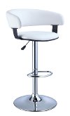 White/Chrome Adjustable Bar Stool