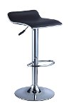 Black/Chrome Adjustable Bar Stool (Set of 2)