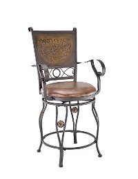 24 Inch Bronze and Copper Counter Height Stool - Big & Tall