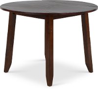 Raisin 42 Inch Drop Leaf Round Dining Table - Kona