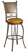 Bronze and Copper 24 Inch Swivel Counter Height Stool - Indigo