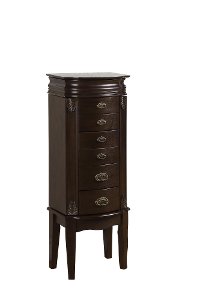 Espresso Jewelry Armoire, Italian Influenced -3