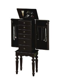 Ebony Jewelry Armoire-2