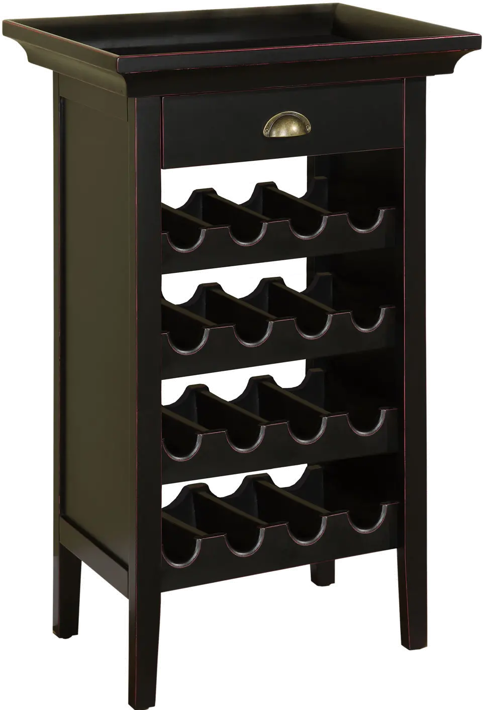 Black Merlot Rub through Wine Cabinet-2