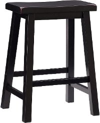Antique Black Counter Height Stool - Terra Cotta