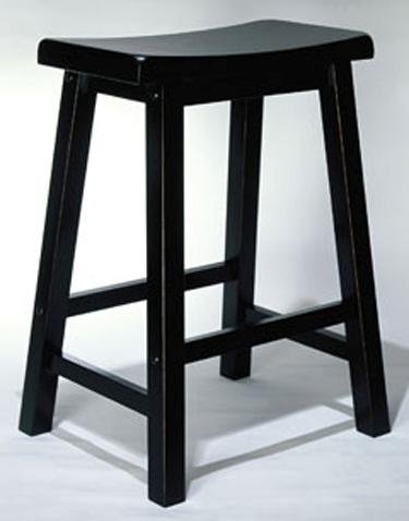 Antique Black Counter Height Stool - Terra Cotta-4