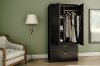 5370038 Pure Black Wardrobe Armoire - Acapella