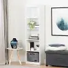 7250758 Axess White 5-Shelf Narrow Bookcase - South Shore