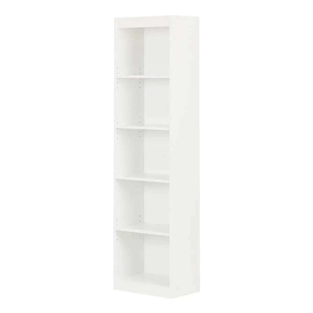 7250758 White 5-Shelf Narrow Bookcase - Axess-4