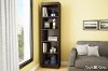 7259758 Chocolate 5-Shelf Narrow Bookcase - Axess -3