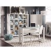 White Glass Top Writing Desk - Aero