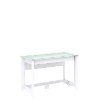 White Glass Top Writing Desk - Aero -3