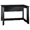 Black Glass Top Writing Desk - Aero -2
