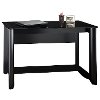 Black Glass Top Writing Desk - Aero -3