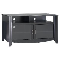 Black Glass Top TV Stand - Aero