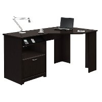 Espresso Oak Corner Computer Desk - Cabot