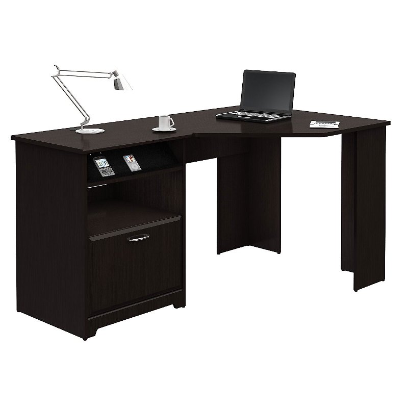 Espresso Oak Corner Computer Desk Cabot