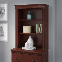 Harvest Cherry Executive Hutch for Lateral File - Birmingham