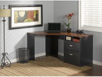 Black/Cherry Corner Desk - Wheaton