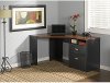 Black/Cherry Corner Desk - Wheaton