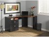 Black/Cherry Corner Desk - Wheaton -2