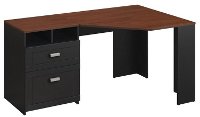 Black/Cherry Corner Desk - Wheaton-6