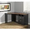 MY72713A-03 Black and Cherry Top Corner Desk - Wheaton