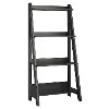 Black 4-Shelf Ladder Bookcase - Alamosa