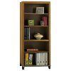 Warm Oak 5-Shelf Bookcase with Adjustable Shelves- Achieve -1
