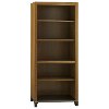 Warm Oak 5-Shelf Bookcase with Adjustable Shelves- Achieve -2