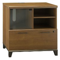 Warm Oak 1 Drawer Lateral File Cabinet - Achieve