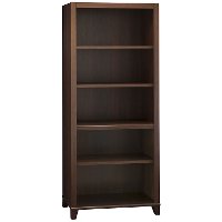 Cherry 5-Shelf Bookcase with Adjustable Shelves - Achieve