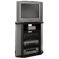 Black Tall Corner TV Stand (31 Inch) - Visions-2