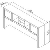 Maple Cross 72W Hutch for L-Desk - Somerset-6