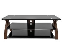 58 Inch Espresso Brown & Black TV Stand - Willow