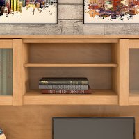 Maple Cross L Shaped Desk Hutch (60 Inch) - Somerset-2
