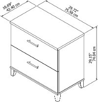 Maple Cross 2 Drawer Lateral File Cabinet - Somerset-7