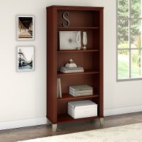 Hansen Cherry 5-Shelf Bookcase - Somerset