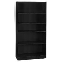 Black 5-Shelf Bookcase - Universal -2