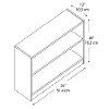 Snow Maple 2-Shelf Bookcase - Universal -3