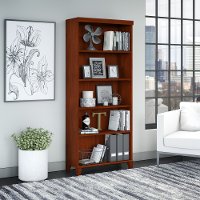 Cherry 5-Shelf Bookcase - Tuxedo
