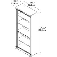 Harvest Cherry 5-Shelf Wood Bookcase - Birmingham -6