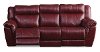 Red Leather-Match Dual Manual Reclining Sofa - K-Motion