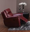 Red Leather-Match Swivel Glider Recliner - K-Motion