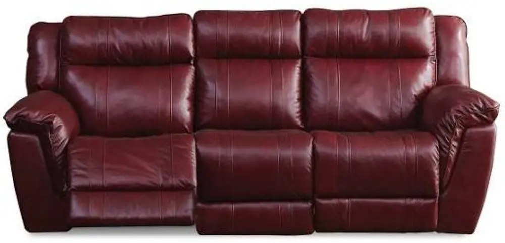 Red Leather-Match Power Reclining Sofa - K-Motion-1