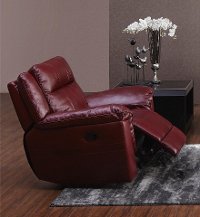 Red Leather-Match Power Recliner - K-Motion