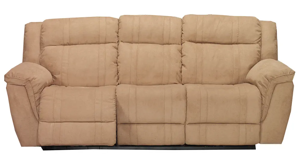 Tan Upholstered Power Reclining Sofa - K-Motion-1
