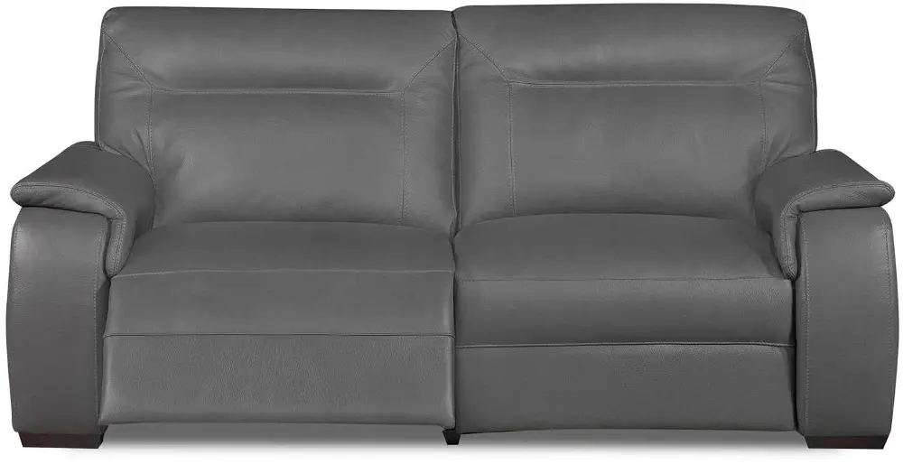 Palmer 83 Inch Gray Leather Power Dual Reclining Sofa-1